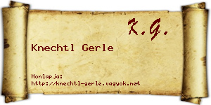 Knechtl Gerle névjegykártya